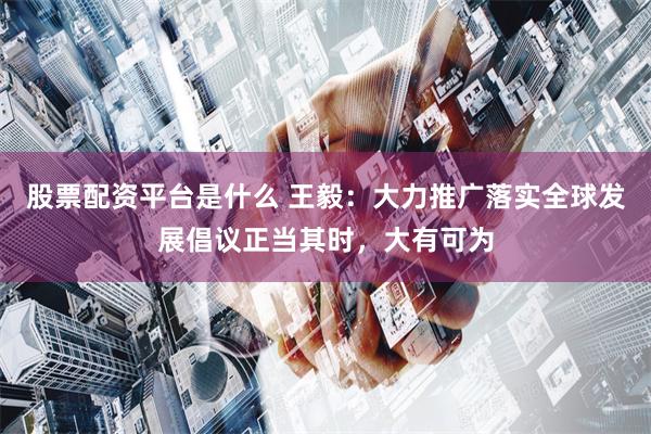 股票配资平台是什么 王毅：大力推广落实全球发展倡议正当其时，大有可为